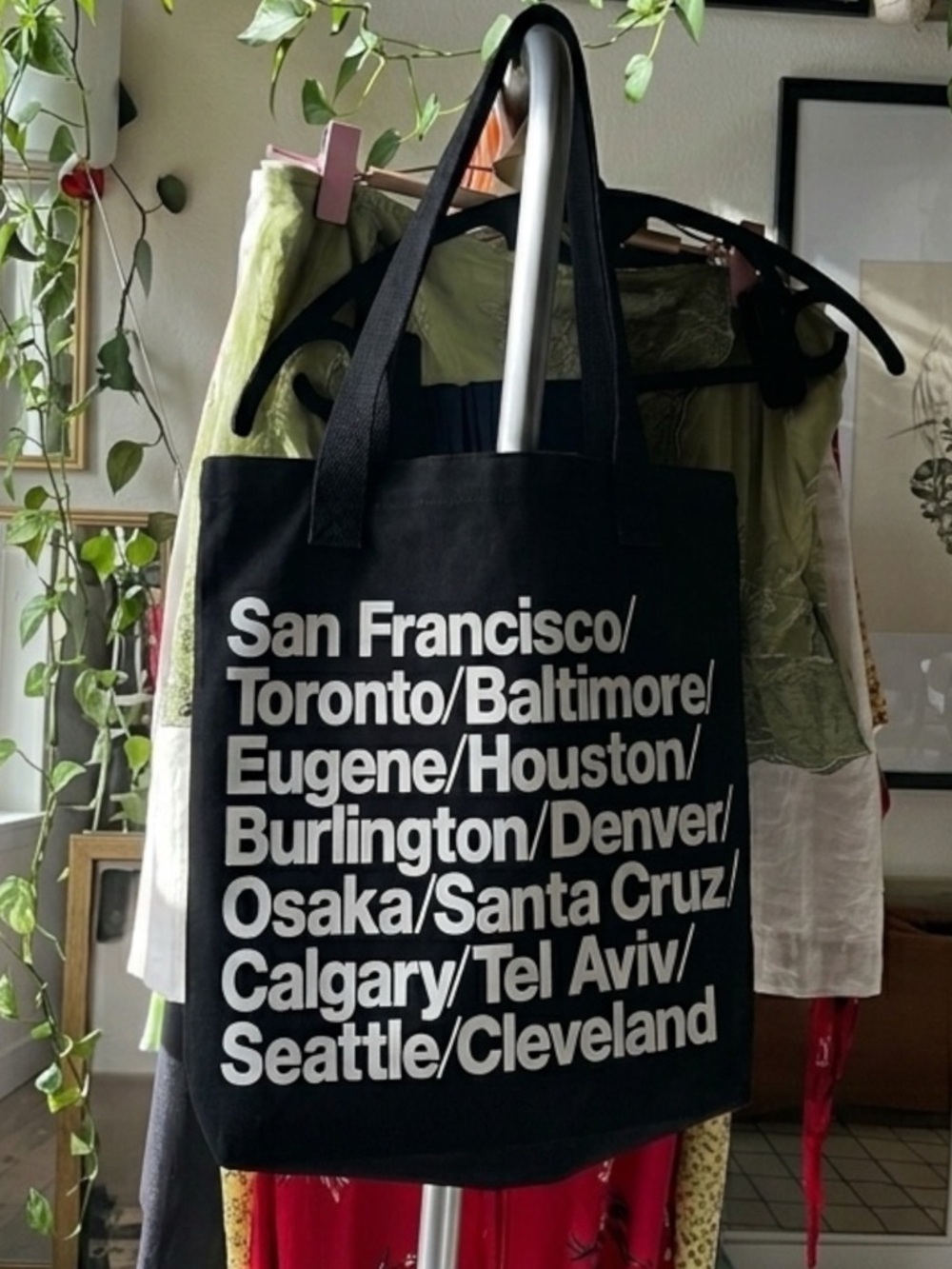 Vintage y2k American Apparel Cities Duck Canvas Tote Bag | LA | 2000s